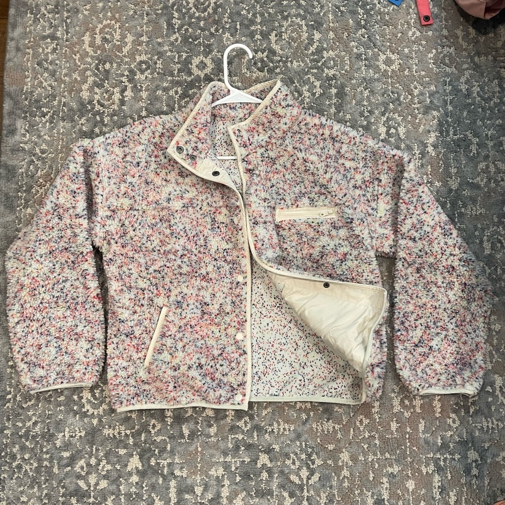 Aerie multicolored fluffy jacket